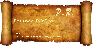 Potzner Réka névjegykártya